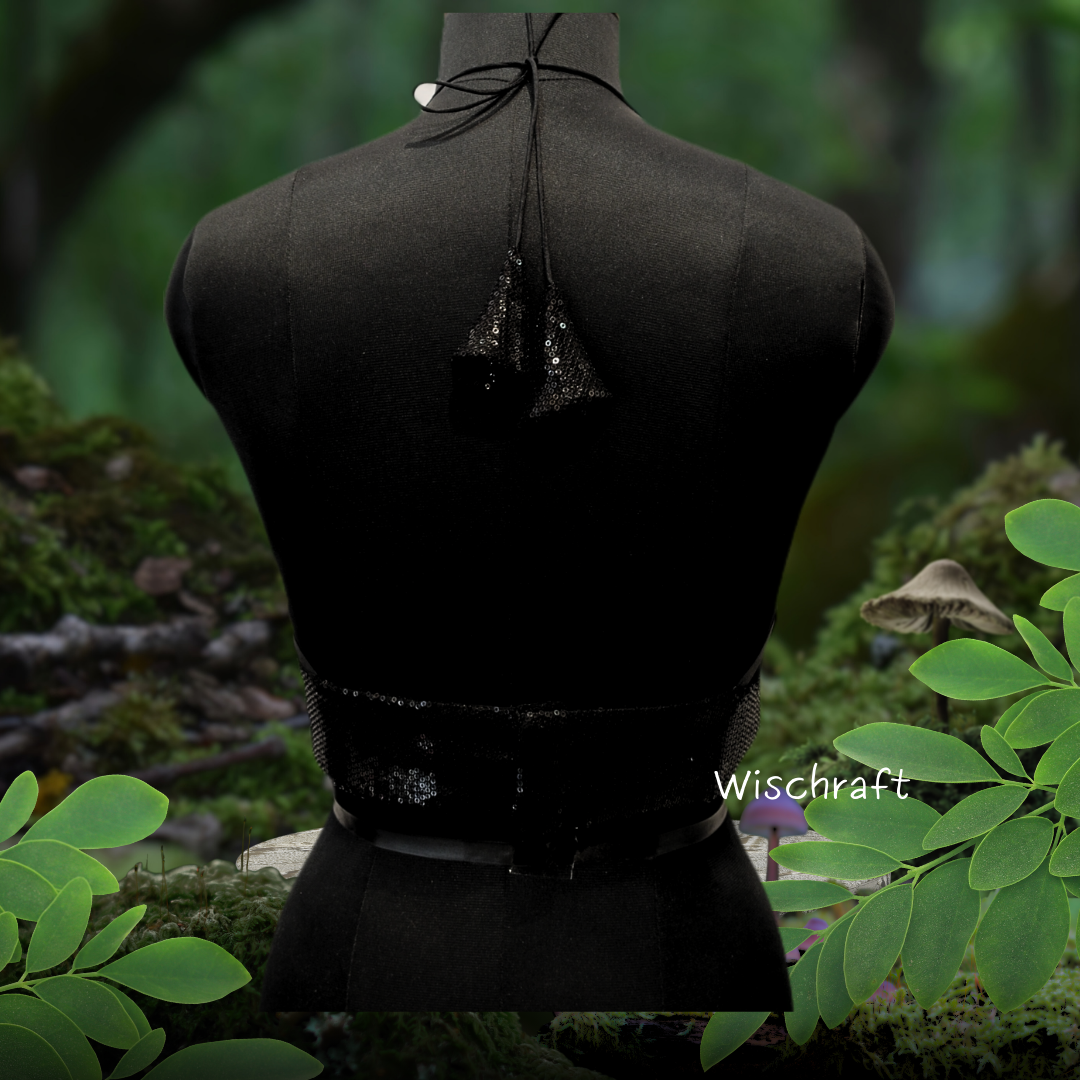 Monica Bareback partywear blouse in black