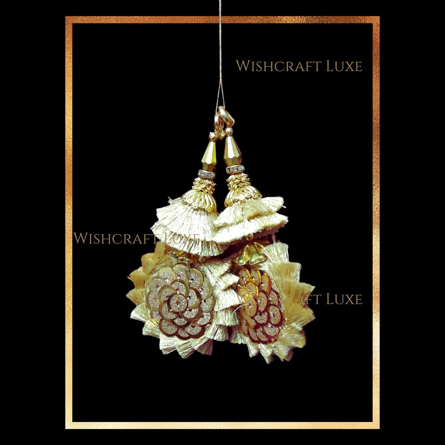 Golden tassels for blouses