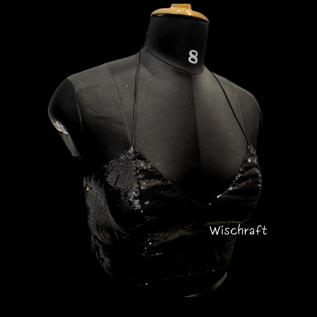 Monica Bareback partywear blouse in black