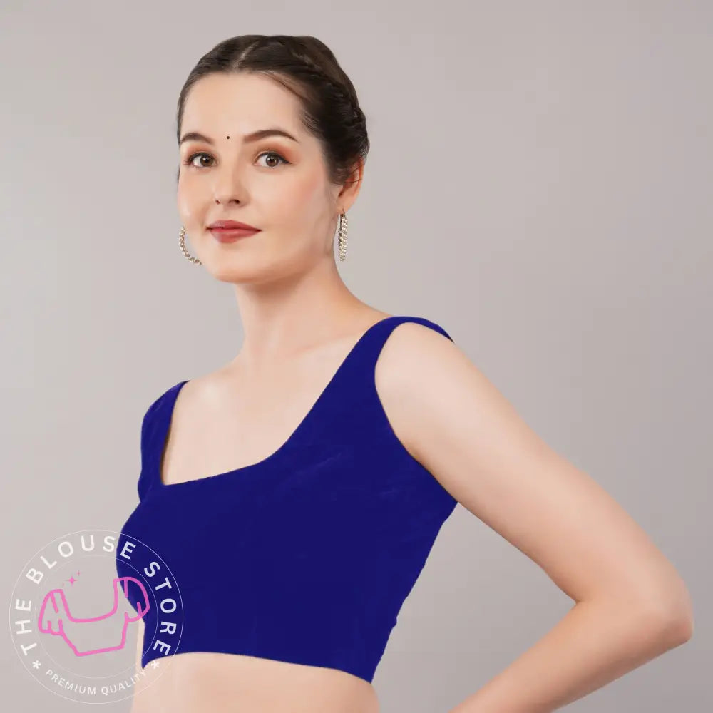 Partywear Blouse Collection #68 - Velvet Sleeveless Blouse