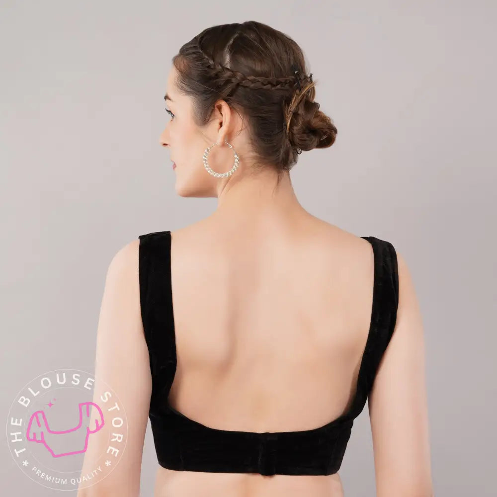 Partywear Blouse Collection #68 - Velvet Sleeveless Blouse
