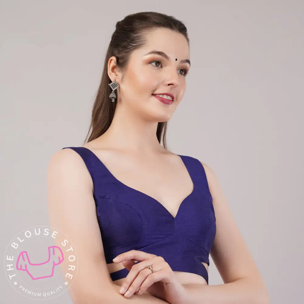 Trendy Sleeveless Blouse #35 - Party Wear Readymade Blouses for Modern Indian Woman