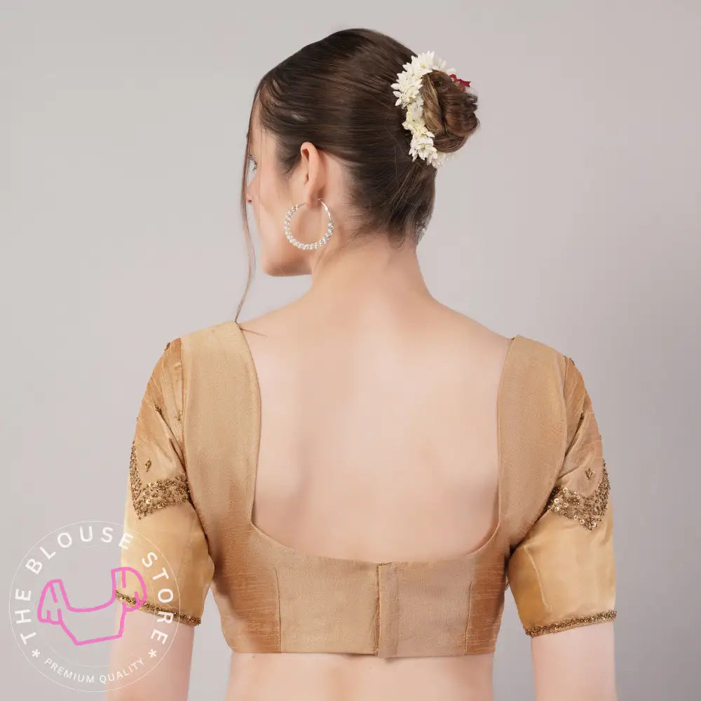 Golden Blouse Collection #40 - Readymade Blouses with Handwork Embroidery