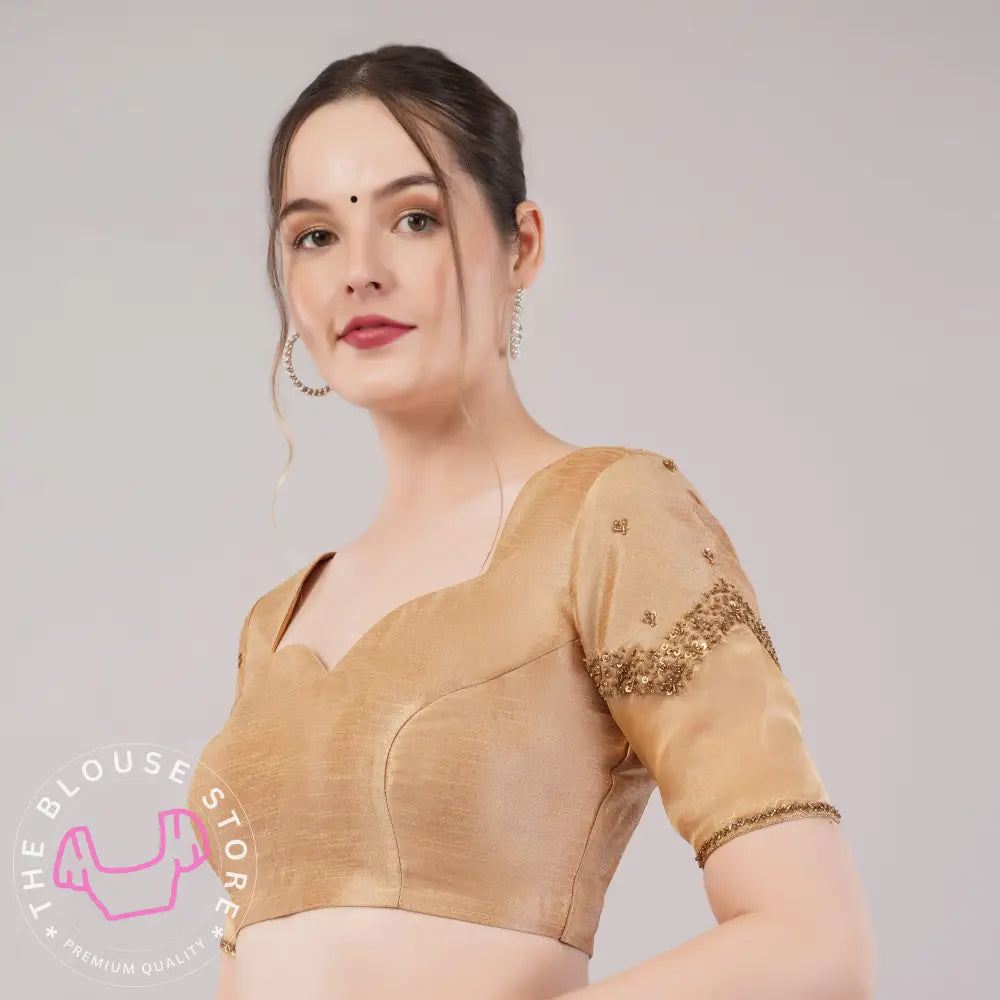 Golden Blouse Collection #40 - Readymade Blouses with Handwork Embroidery