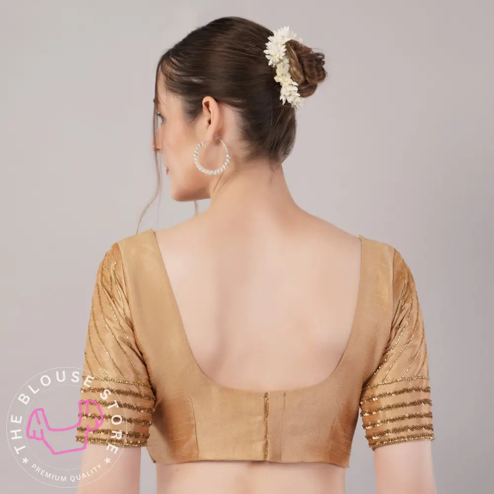Golden Blouse Collection #43 - Readymade Blouses with Handwork Embroidery