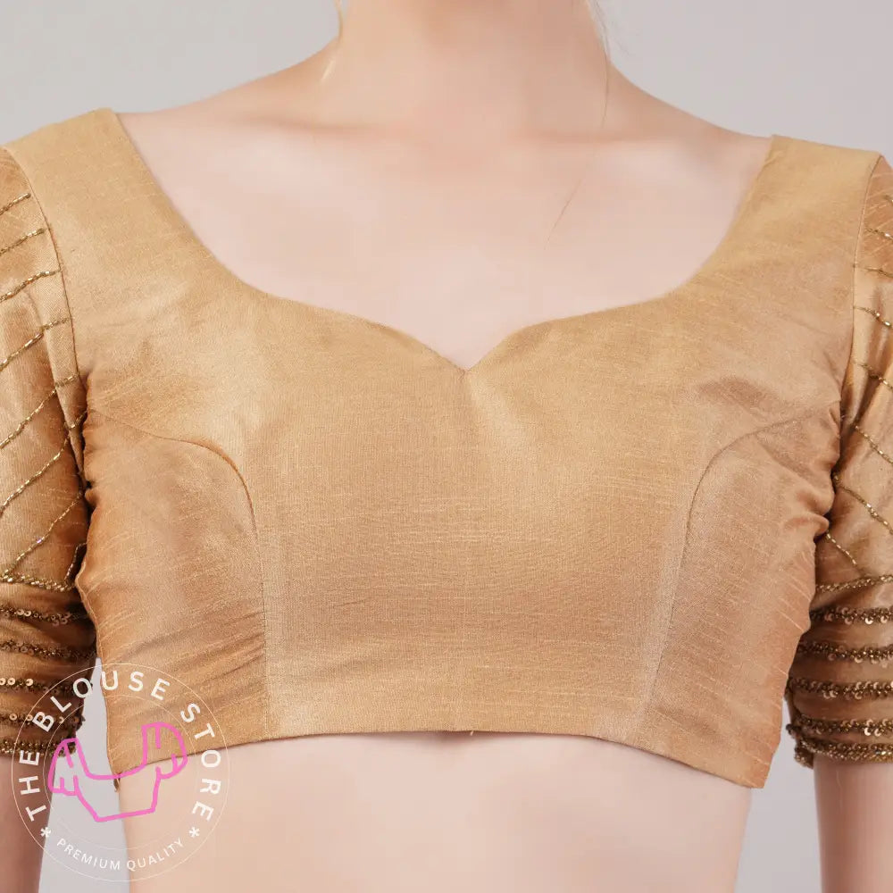 Golden Blouse Collection #43 - Readymade Blouses with Handwork Embroidery