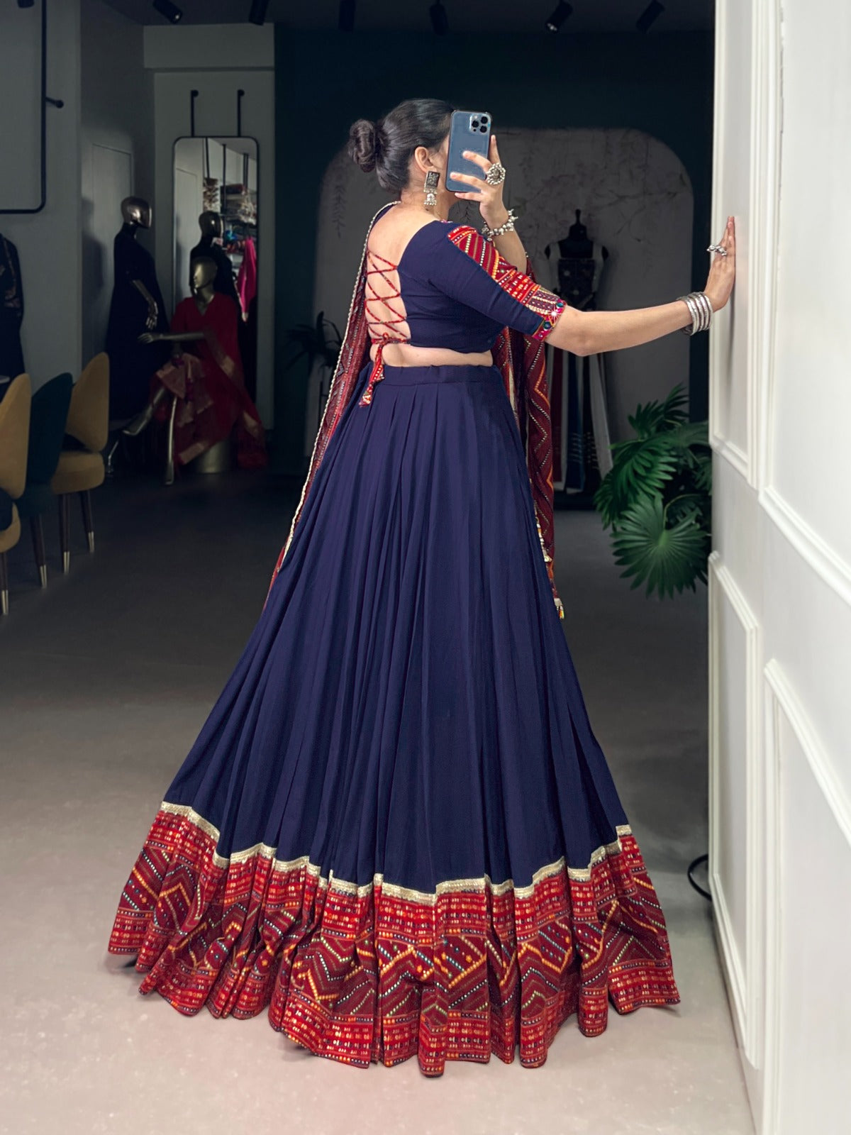 Navratri Blue Lehenga Choli W809