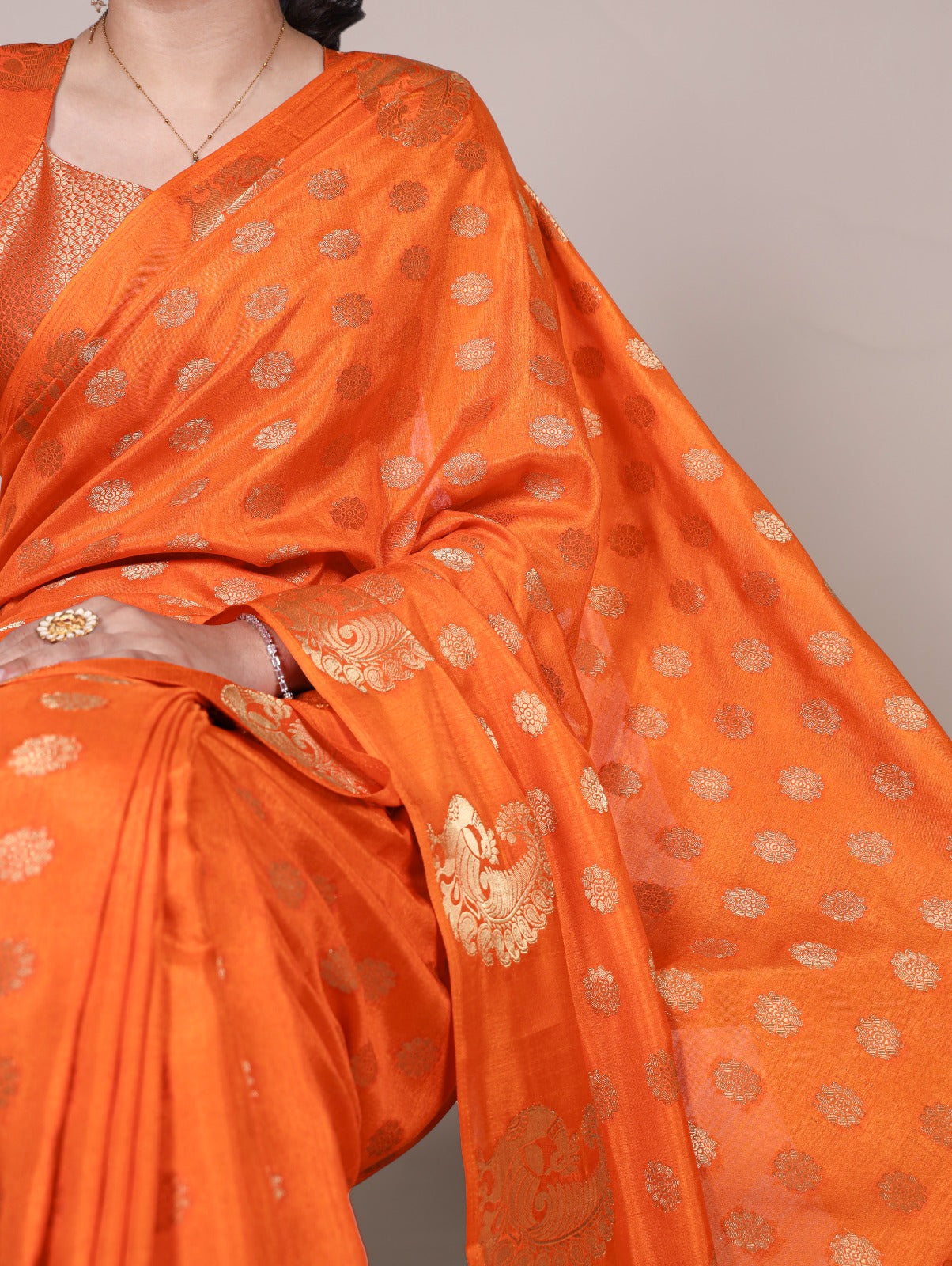 Latest Trendy Sarees 809 - Orange
