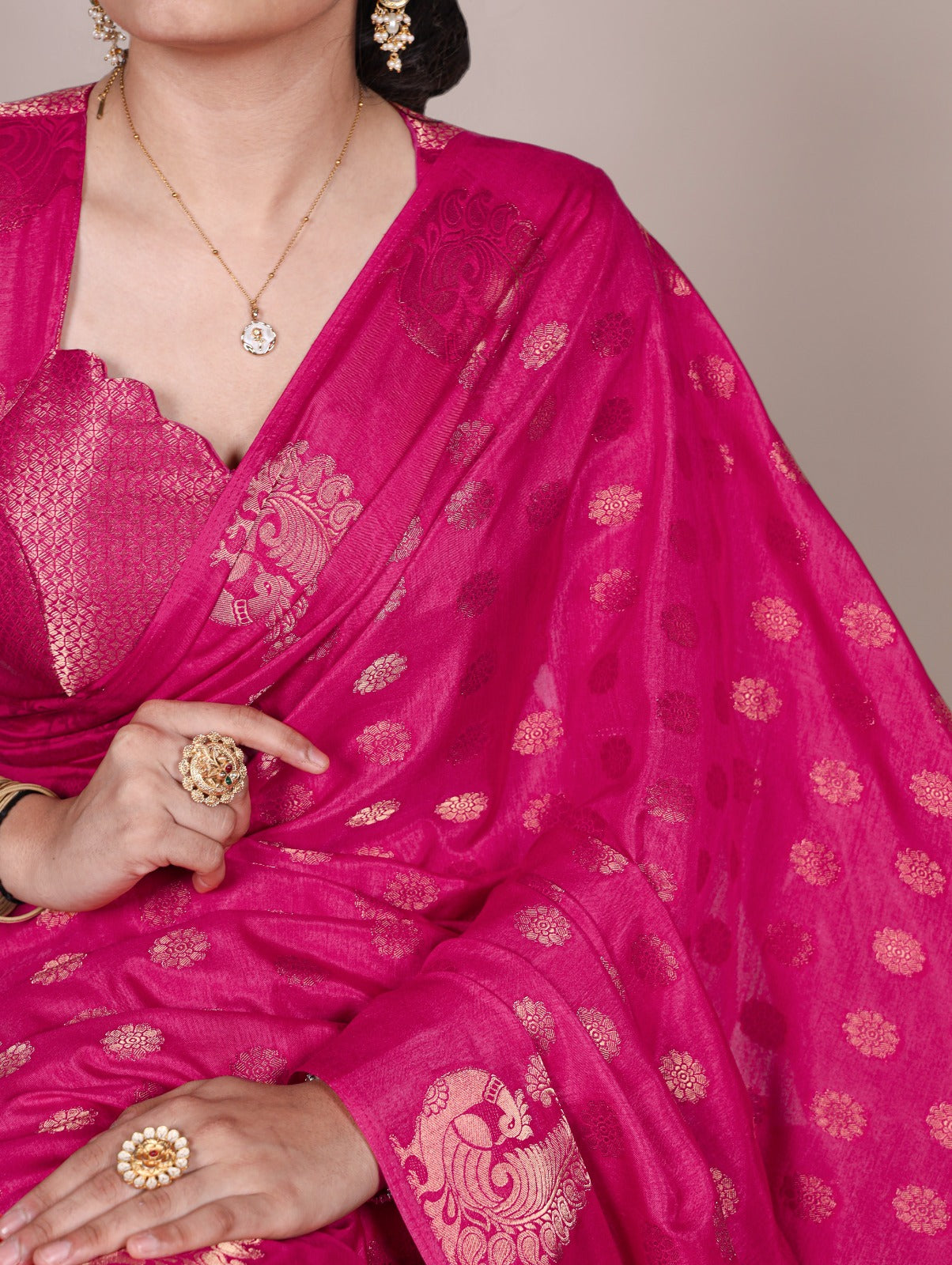 Latest Trendy Sarees 809 - Pink