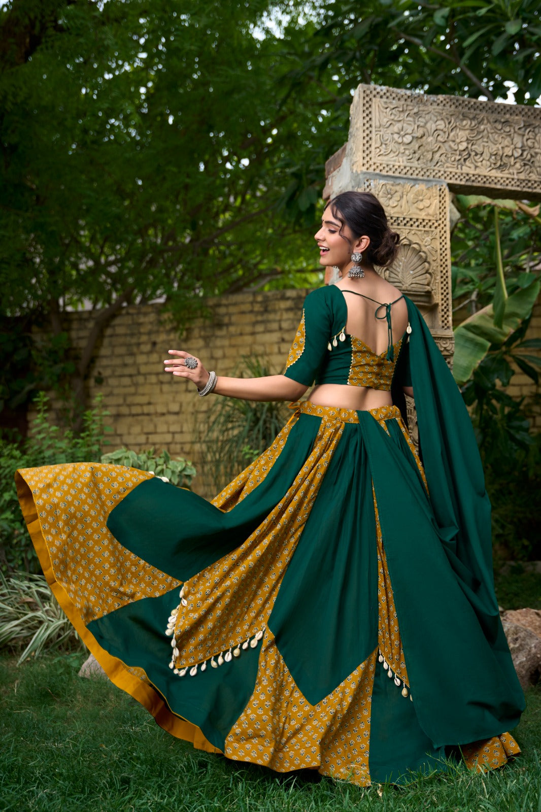 Trendy Collection Green Lehenga Choli W1109