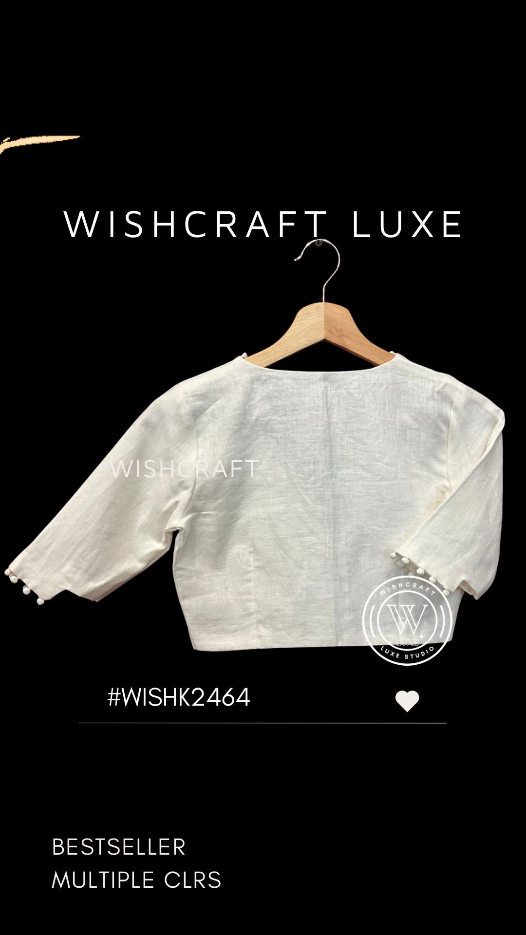 The Linen Project - Classic Linen Blouse in Offwhite color