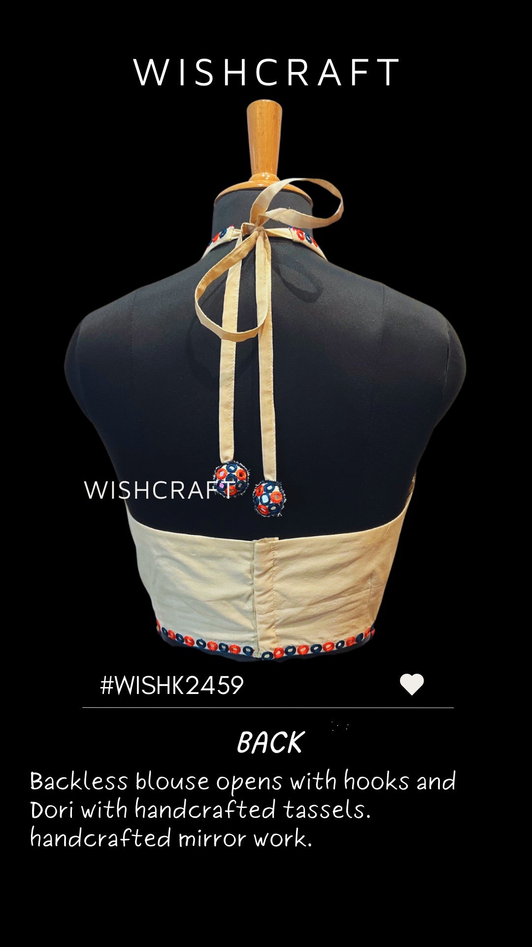 Trendy chic halter neck blouse with handwork | Partywear Blouses Online