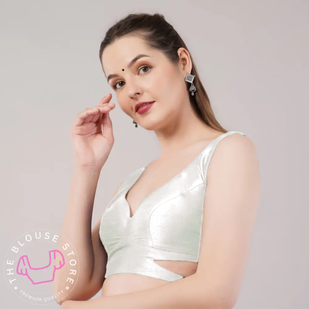 Trendy Sleeveless Blouse #35 - Party Wear Readymade Blouses for Modern Indian Woman