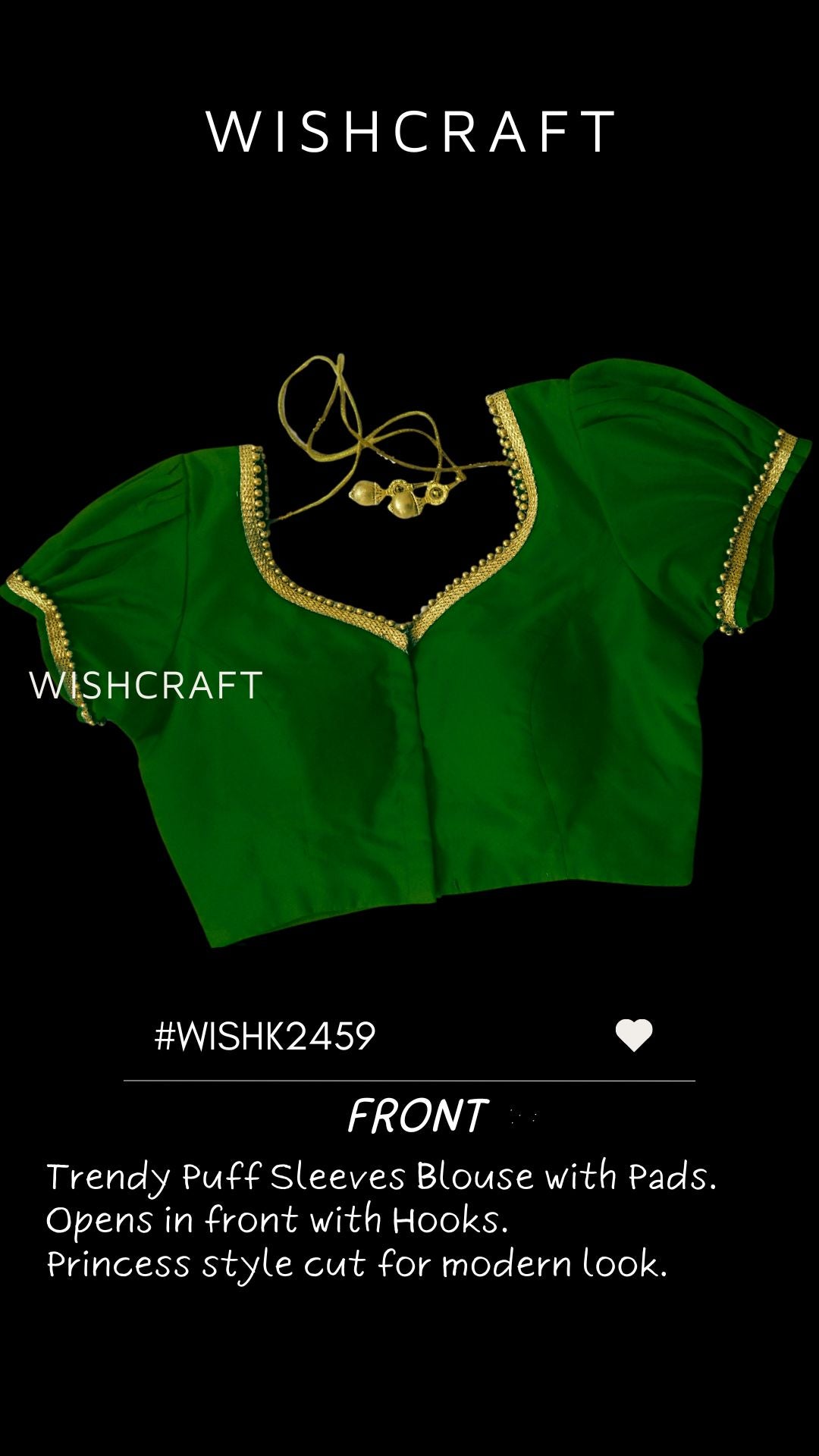 Radhika Saree Blouse with Puff Sleeves | Trendy Designer Choli