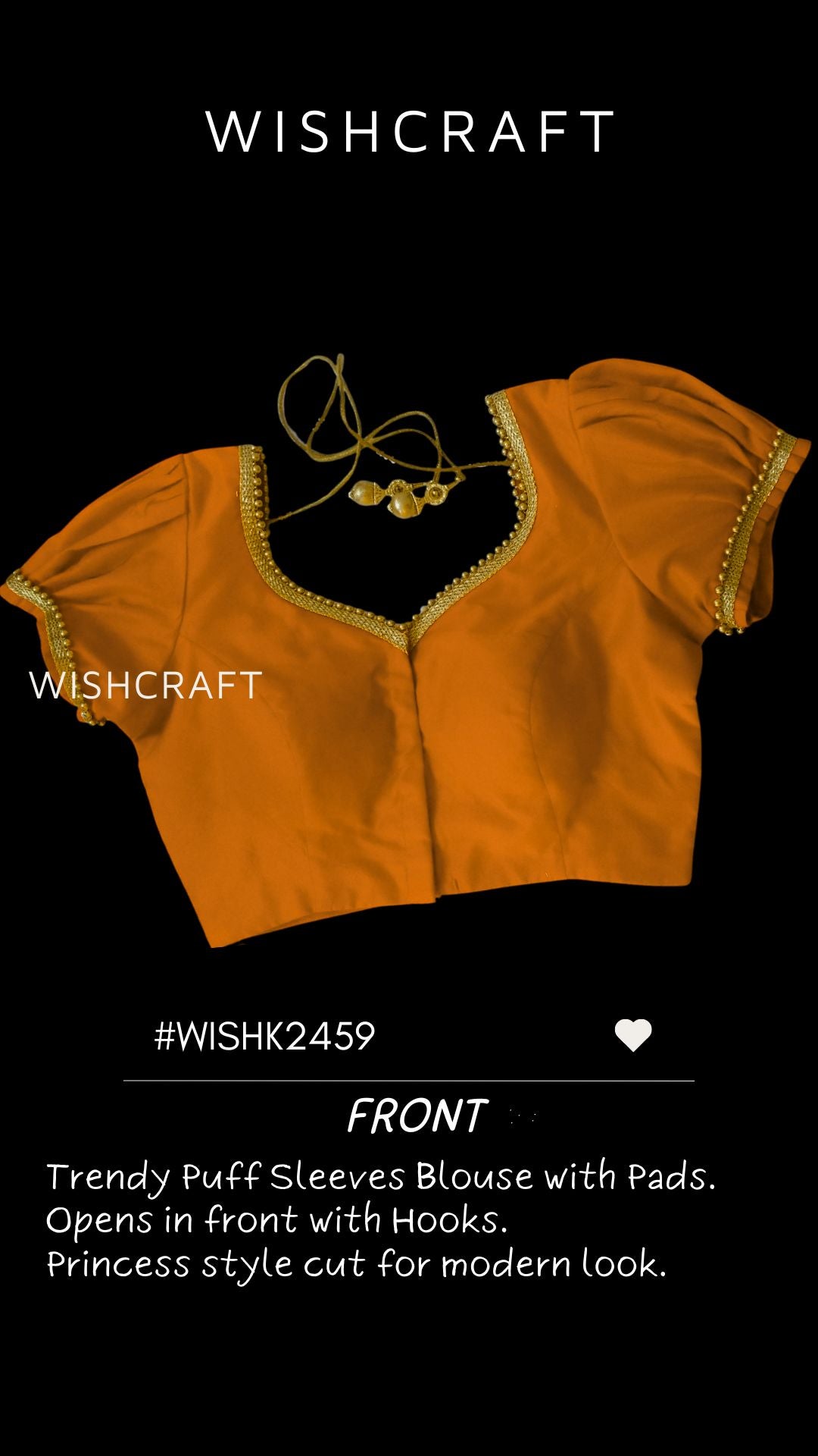 Radhika Saree Blouse with Puff Sleeves | Trendy Designer Choli