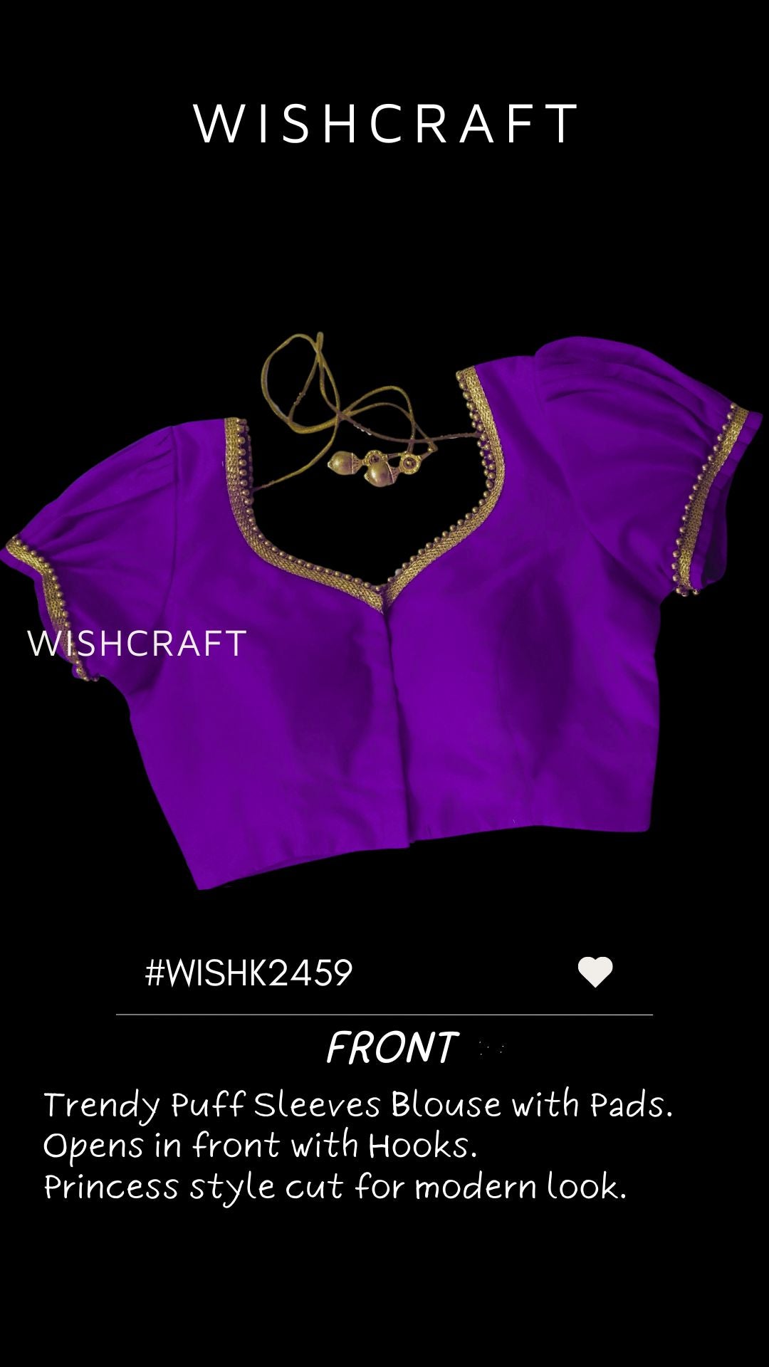 Radhika Saree Blouse with Puff Sleeves | Trendy Designer Choli