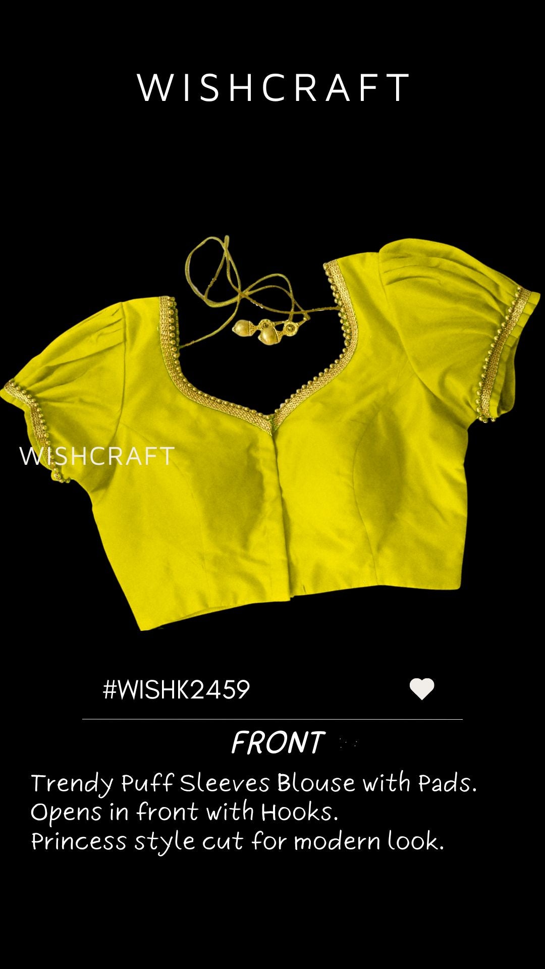 Radhika Saree Blouse with Puff Sleeves | Trendy Designer Choli