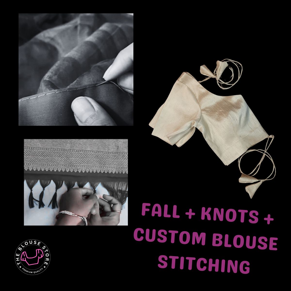 Saree Fall & Custom Blouse Stitching Service Online by MyTailor.in