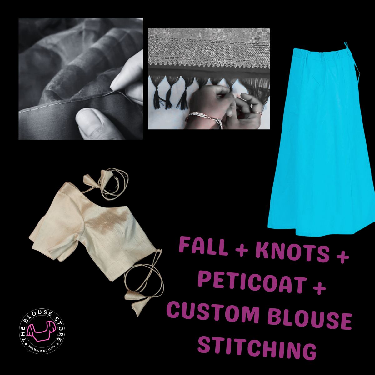Saree Fall & Custom Blouse Stitching Service Online by MyTailor.in