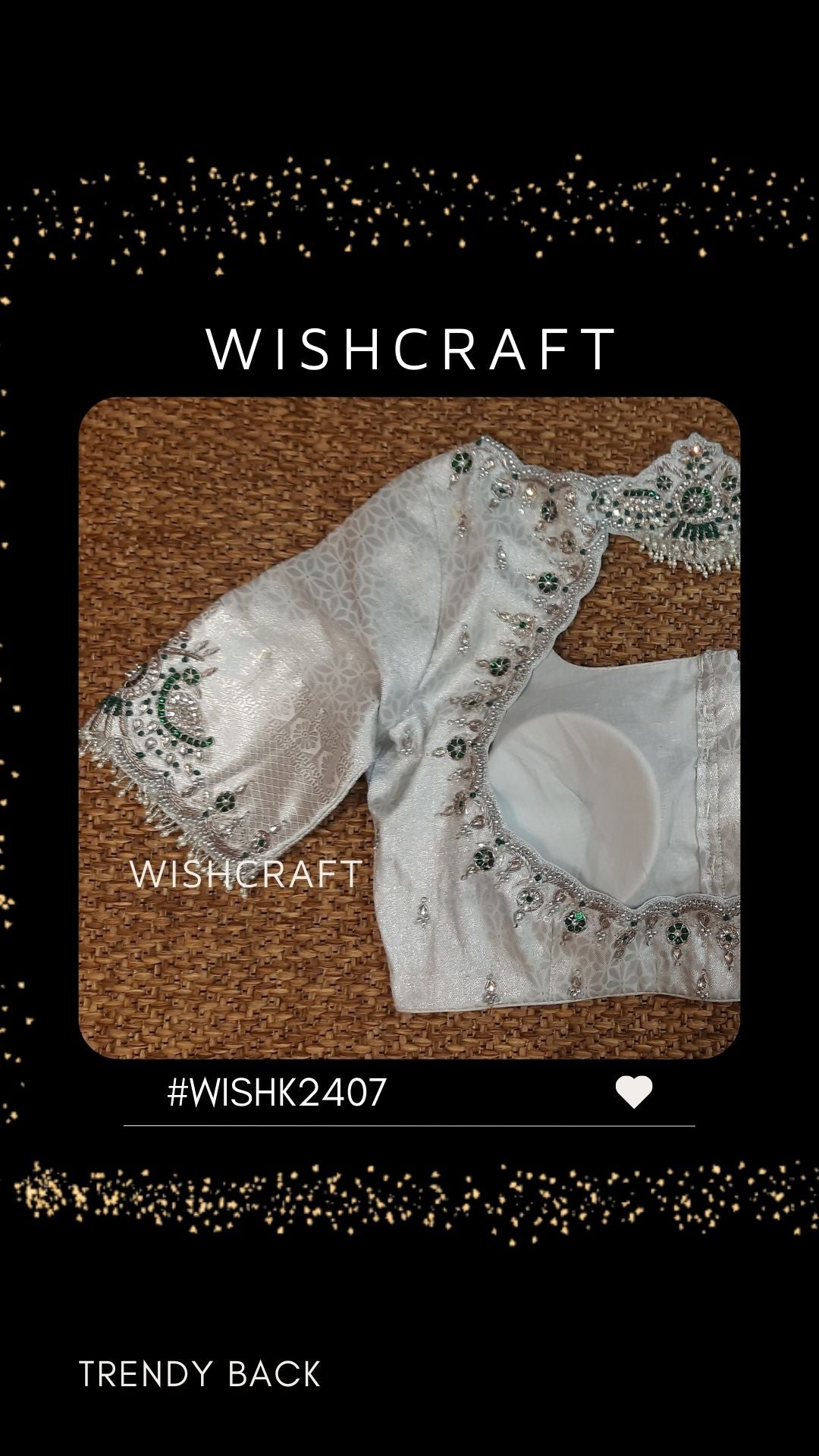 designer saree blouse with handwork