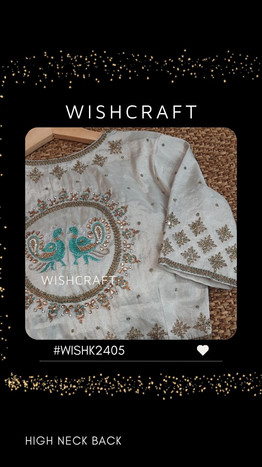Yashashwini Silver Blouse with Handwork