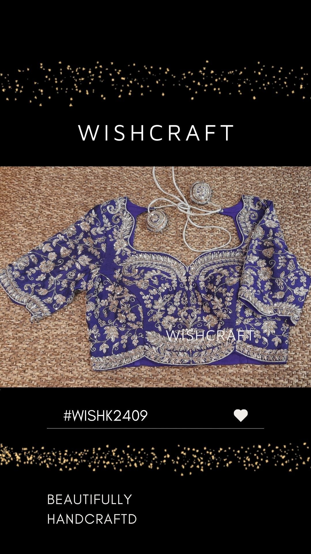 Trisha Bridal Blouse with Beautiful Handwork #2409