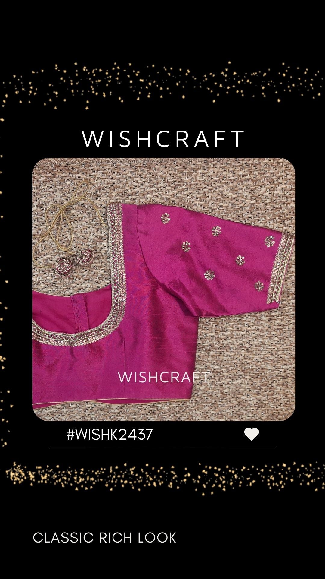 maggam work blouse in pink