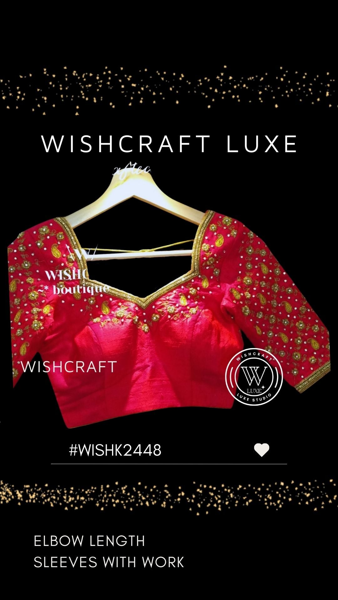 designer bridal blouse with work