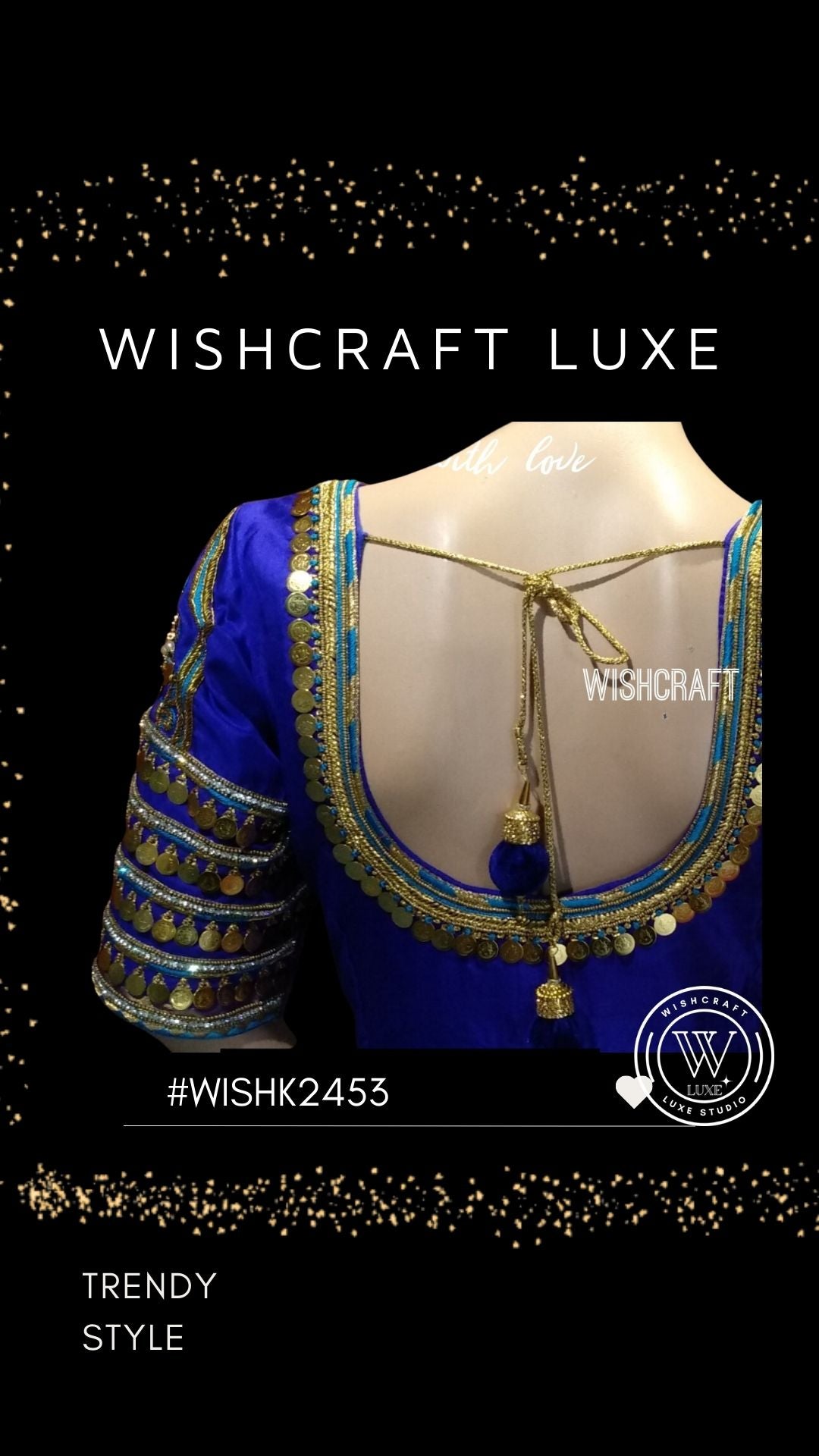 designer blouse with kasu work