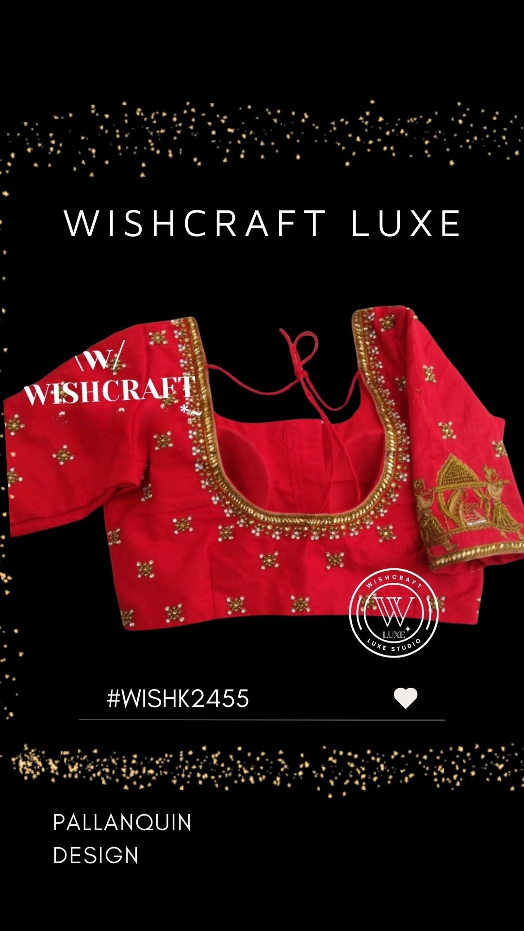 Rukmini Bridal Blouse with Beautiful Handwork | Pallanquin Blouse #2455
