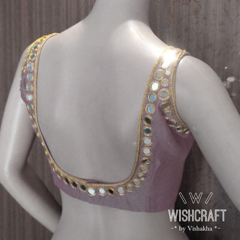 mirror work blouse