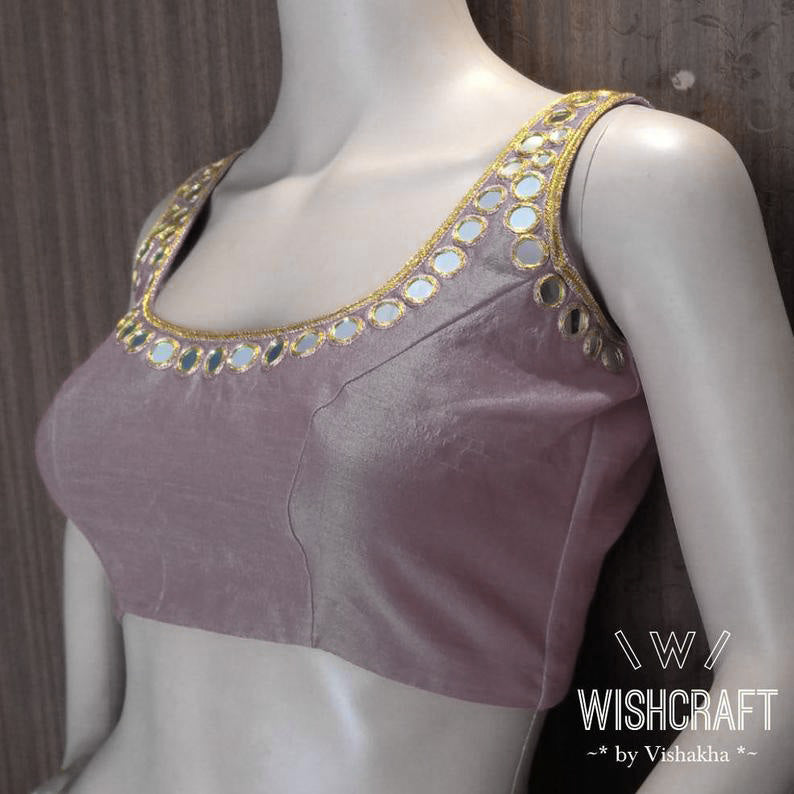 grey blouse