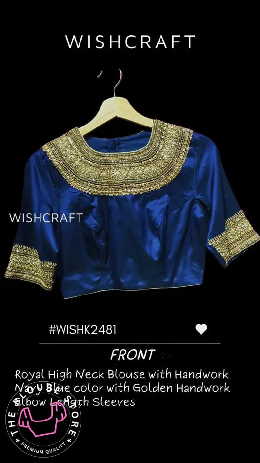 Aaishwarya Royal Handcrafted Blouse | High Neck Saree Blouse | Heritage collection