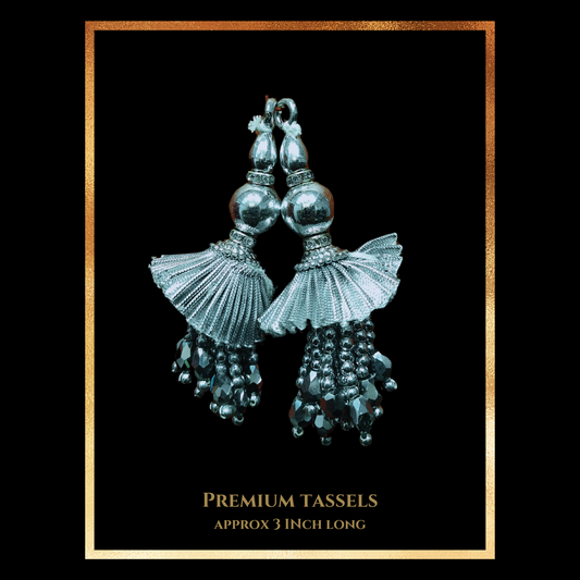 Tassels for Blouses | latkans for blouse | silver tassels
