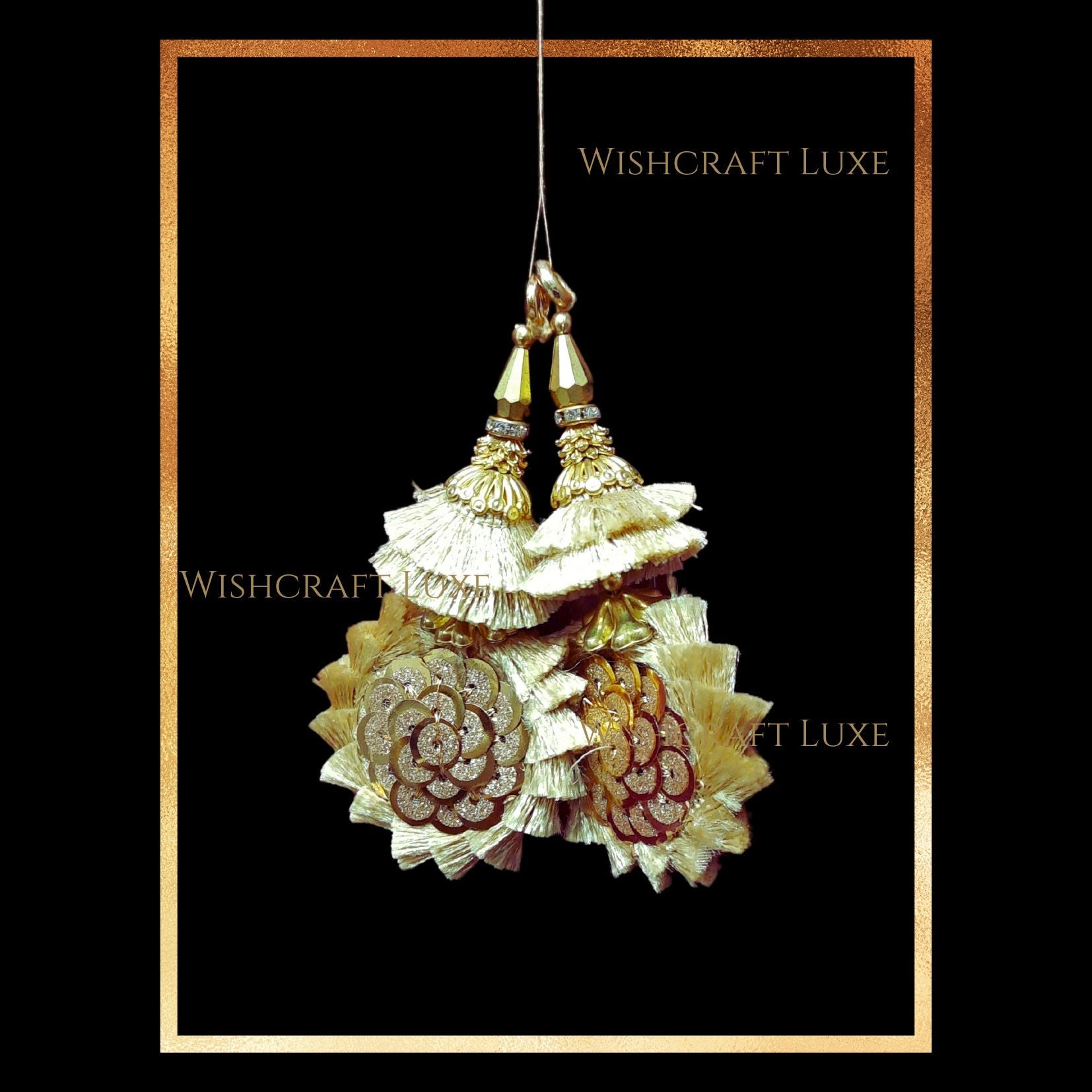 Golden tassels for blouses 