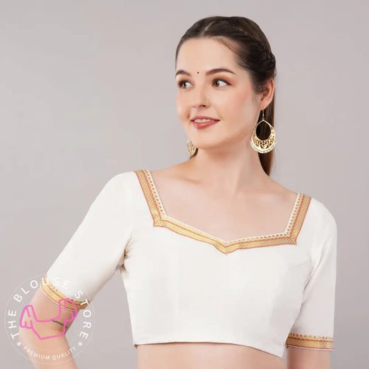Trendy White Blouse with Lace - Casual Readymade Blouses for Modern woman #52