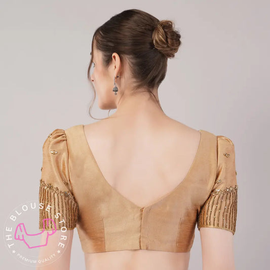 Golden Blouse Collection #36 - Readymade Blouses with Handwork Embroidery