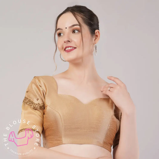 Golden Blouse Collection #40 - Readymade Blouses with Handwork Embroidery