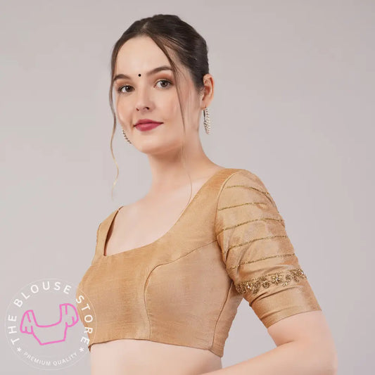Golden Blouse Collection #42 - Readymade Blouses with Handwork Embroidery