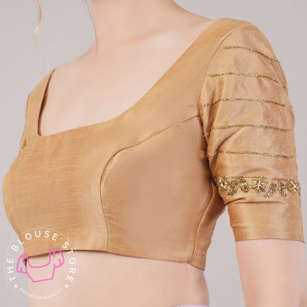Golden Blouse Collection #42 - Readymade Blouses with Handwork Embroidery