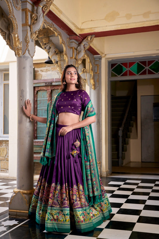 Trendy Collection Purple Lehenga Choli W809