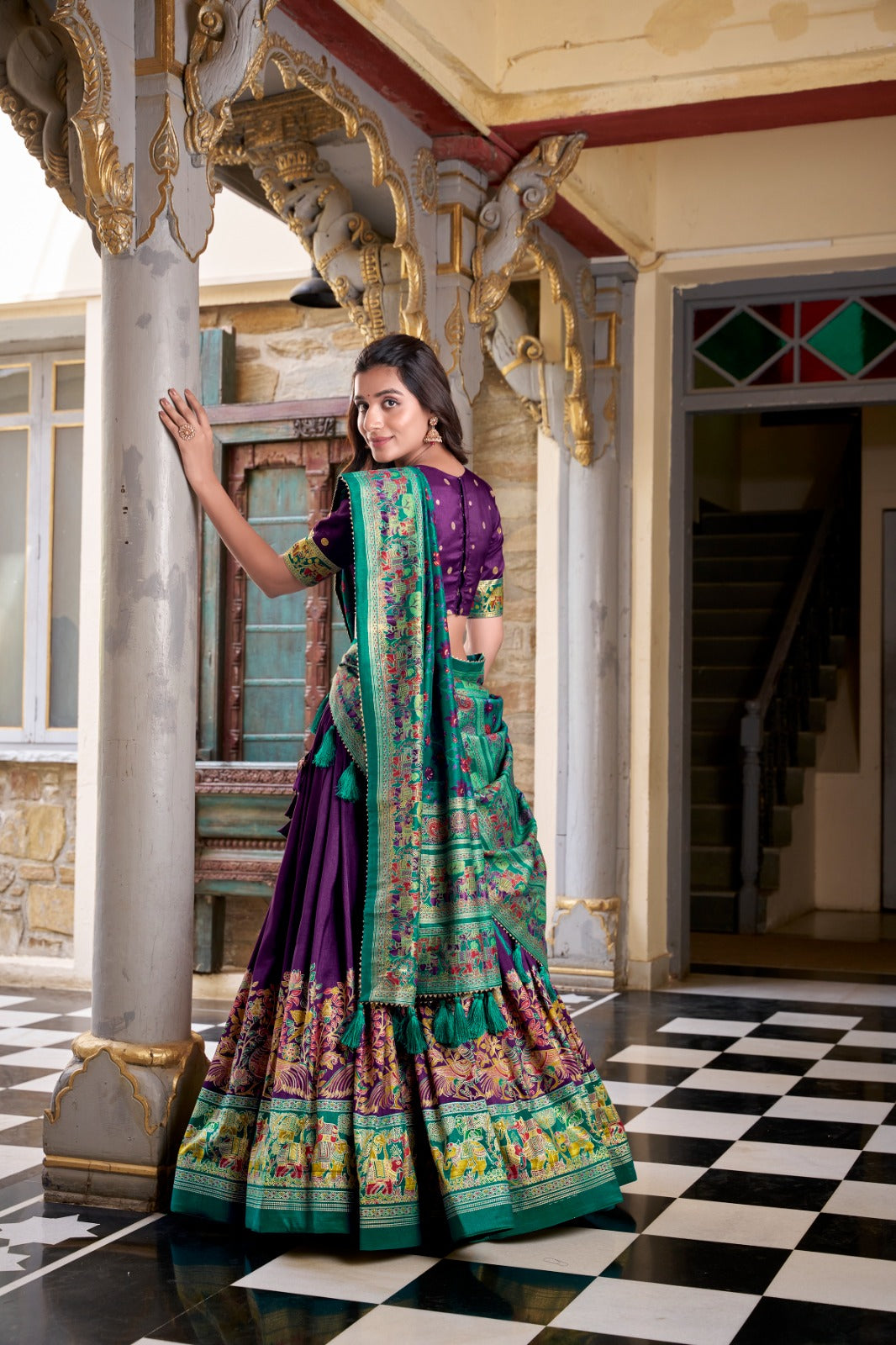 Trendy Collection Purple Lehenga Choli W809