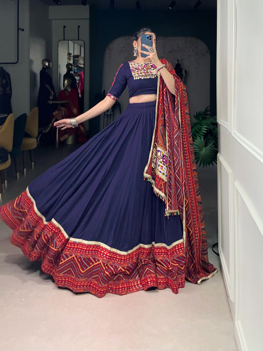 Navratri Blue Lehenga Choli W809