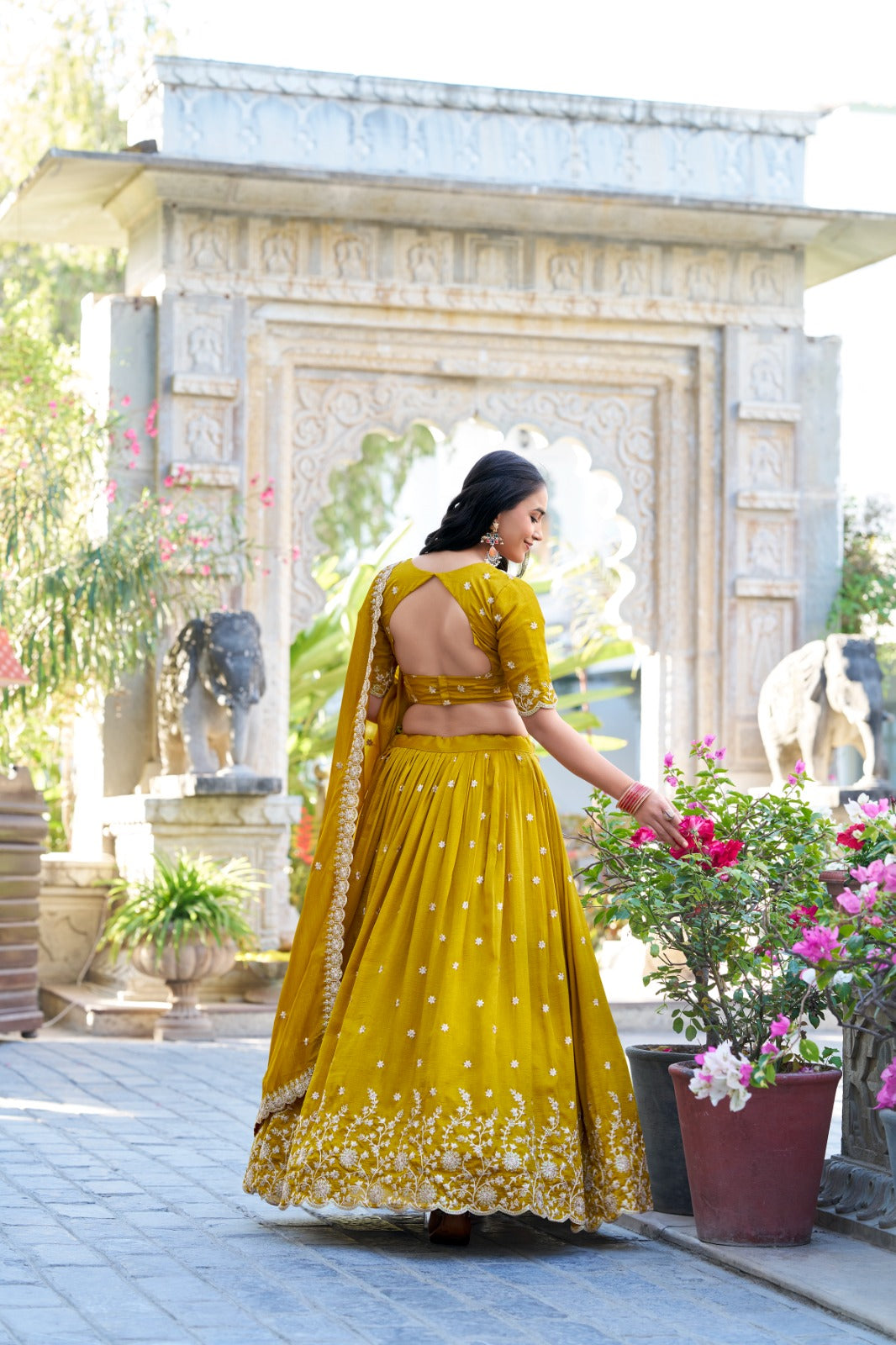 Trendy Collection Yellow Lehenga Choli W1009