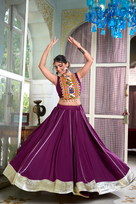 Navratri Collection Purple Lehenga Choli W1009