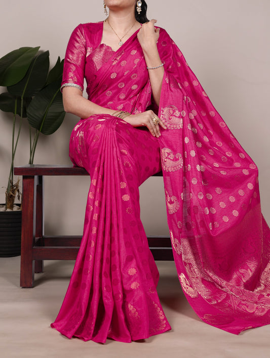 Latest Trendy Sarees 809 - Pink