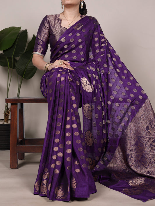 Latest Trendy Sarees 809 - Purple