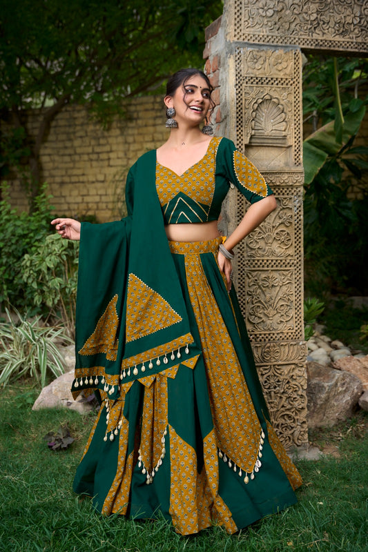 Trendy Collection Green Lehenga Choli W1109