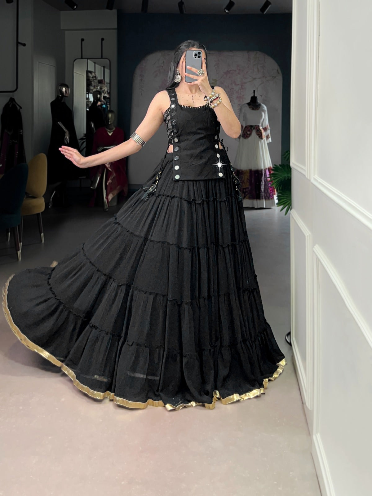 Navratri Collection Black Lehenga Choli W1209