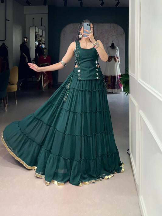 Navratri Collection Green Lehenga Choli W1209